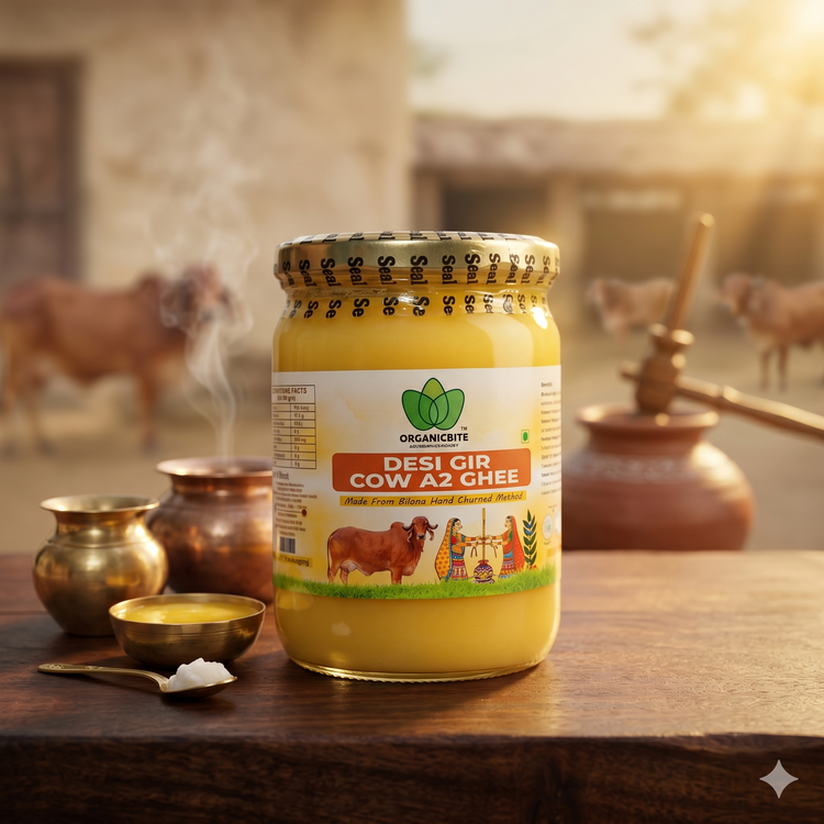 A2 Vedic Gir Cow Ghee 500ml | Made by A2 Milk | Organicbite