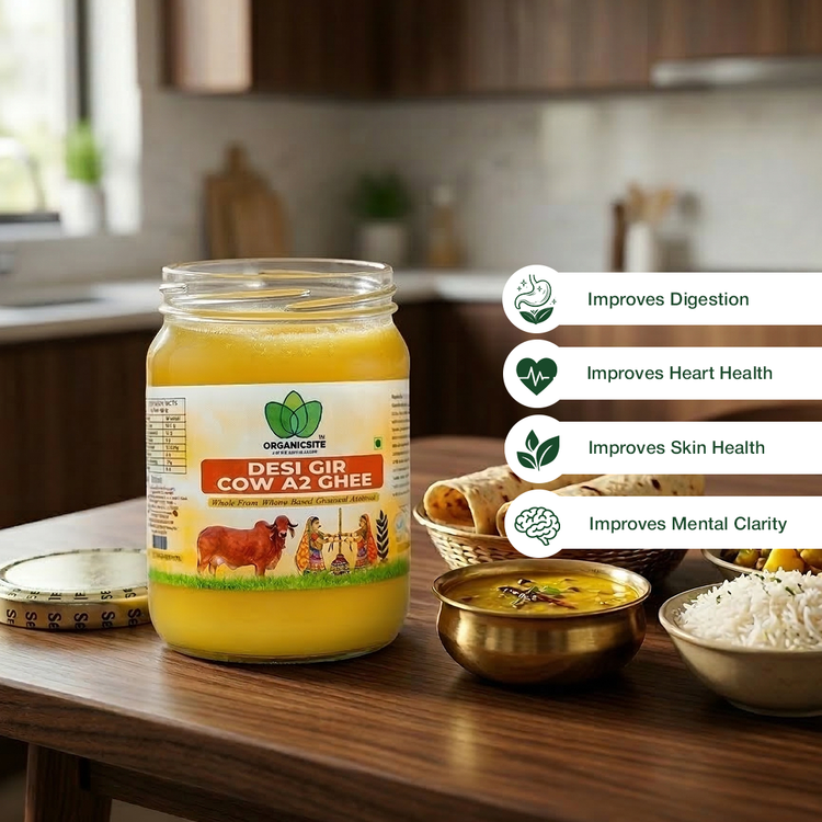 A2 Vedic Gir Cow Ghee 500ml | Made by A2 Milk | Organicbite