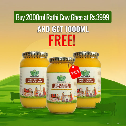 A2 Vedic Rathi Cow Ghee | Buy 2000ml and Get 1000ml FREE