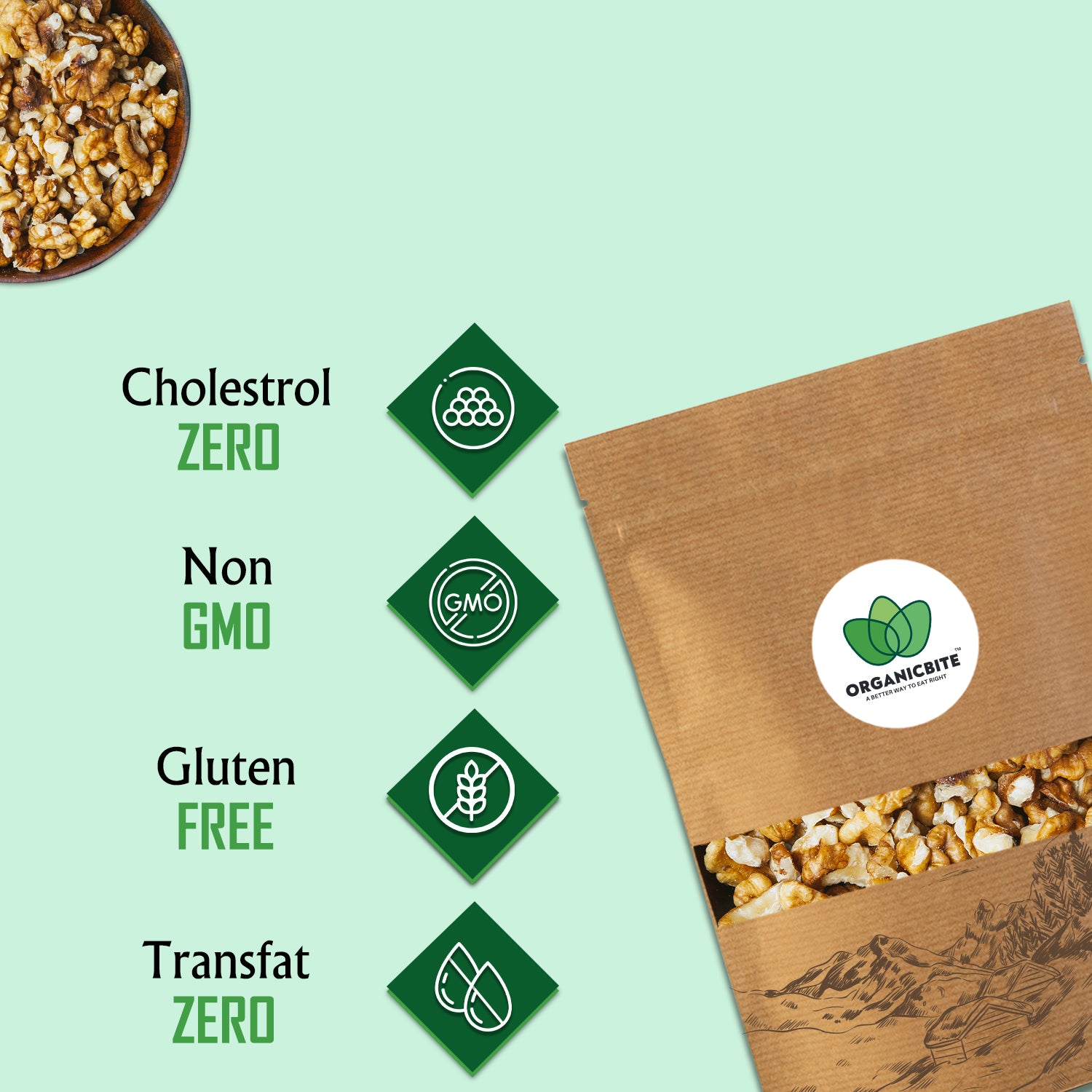 Walnuts - 100% Natural Walnuts Handpicked by farmers