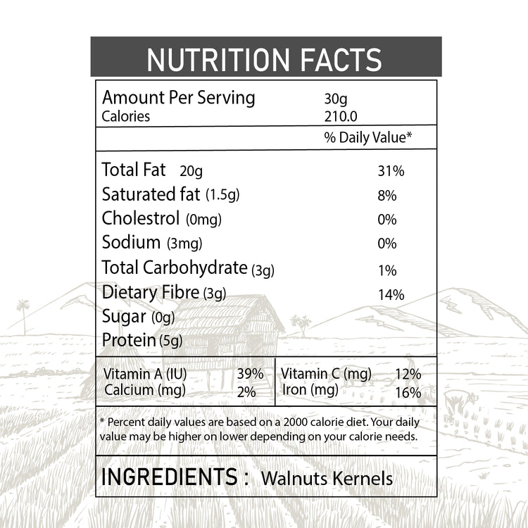 Walnuts - 100% Natural Walnuts Handpicked by farmers
