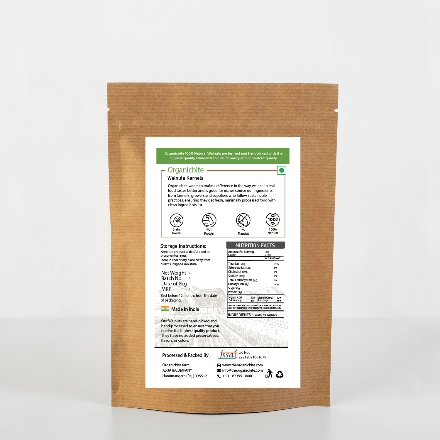 Walnuts - 100% Natural Walnuts Handpicked by farmers