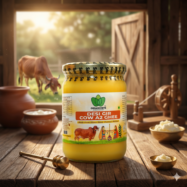 A2 Vedic Gir Cow Ghee 500ml | Made by A2 Milk | Organicbite