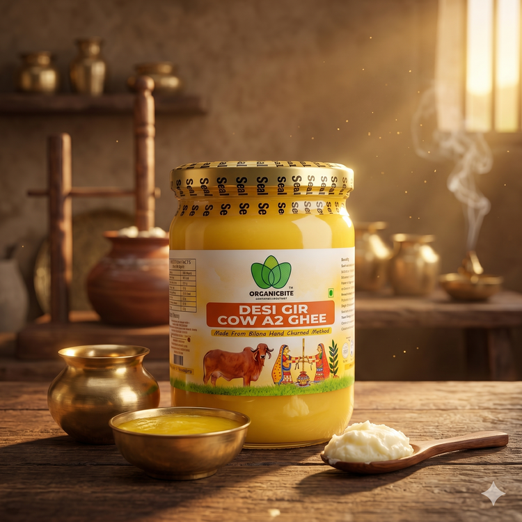 A2 Vedic Gir Cow Ghee 500ml | Made by A2 Milk | Organicbite