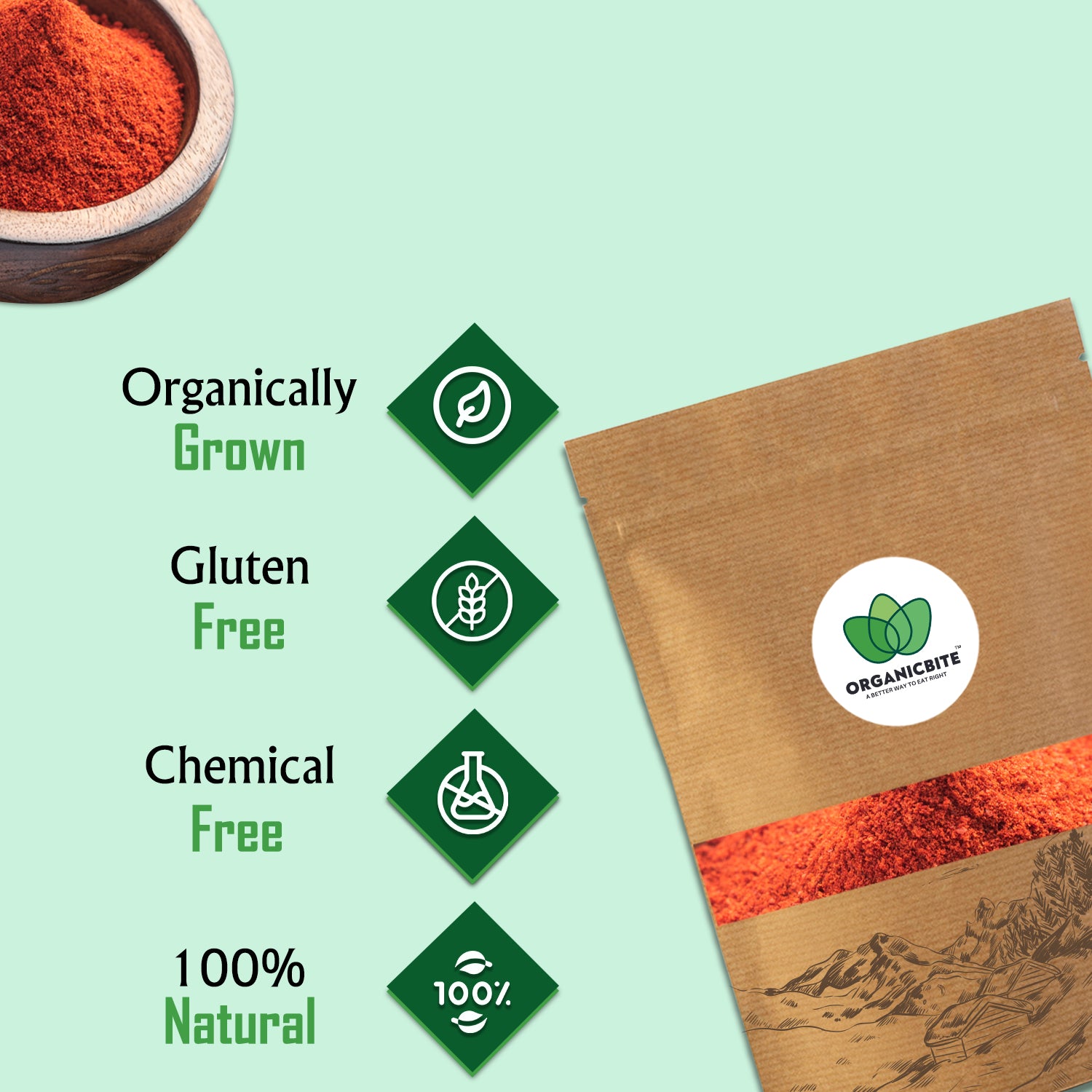 organicbite Red Chilli Powder